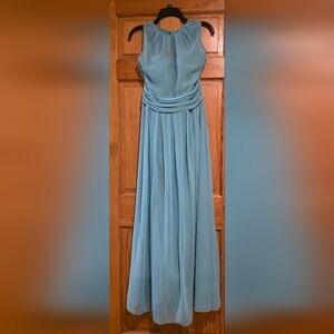 Bill Levkoff Teal Chiffon Formal Gown, Size 12